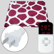 Yoloke Small Heated Blanket Portable Electric Blanket Throw Soft Flannel Heating Blankets Machine Washable Rose Red Warming Pad